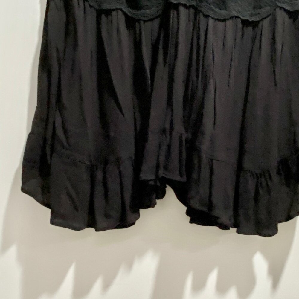 Y2K Babydoll Fairy Whimsigoth Crinkled Lace Romantic Scallop Trim Camisole Top 2 - Picture 5 of 10